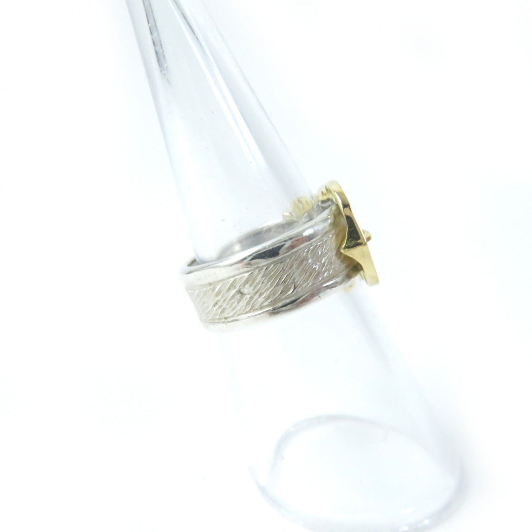 HERMES Ring Main�FSV925 , Main�F750 Silver gold Horseshoe Combi Ring Women Used Authentic