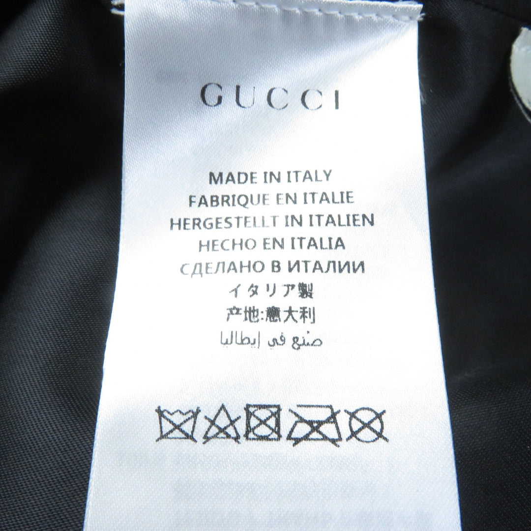 GUCCI Pleated skirt 511243 Outer: 100% linen, Lining: 68% rayon, Lining: 32% silk, Part: suede leather Black brown Women 40 Used Authentic