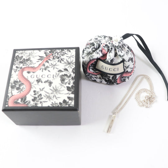 GUCCI Necklace Main�FAG925 Silver G motif cut out Women Used Authentic