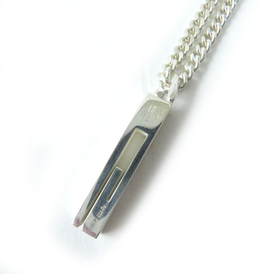 GUCCI Necklace Main�FAG925 Silver G motif cut out Women Used Authentic