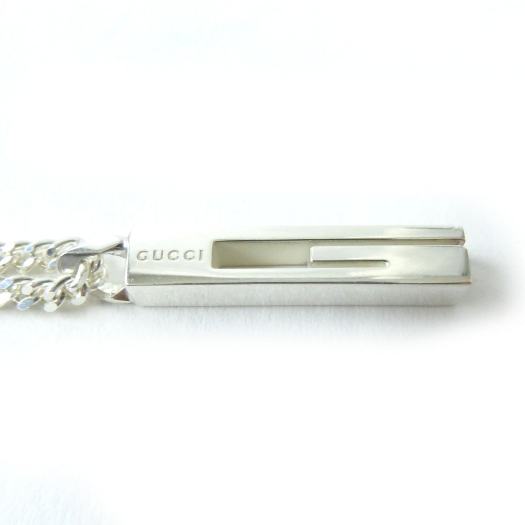 GUCCI Necklace Main�FAG925 Silver G motif cut out Women Used Authentic