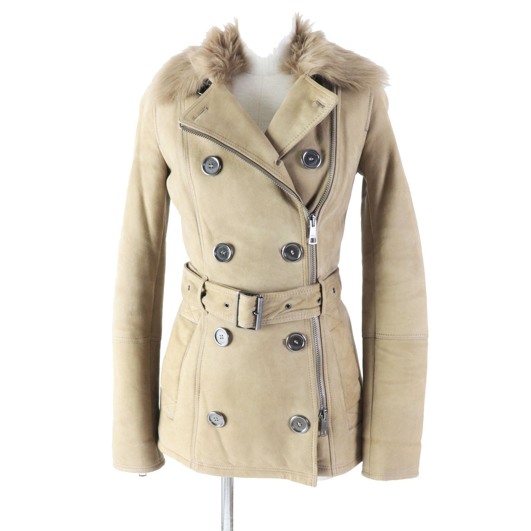 BURBERRY Mouton coat 3765207 Main: Mouton beige Women 38 Used Authentic