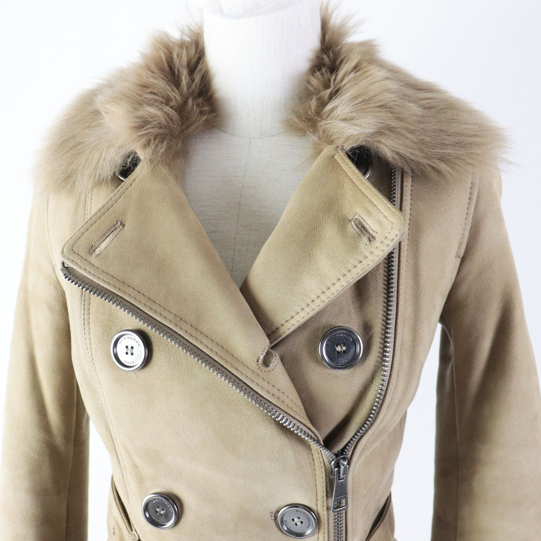 BURBERRY Mouton coat 3765207 Main: Mouton beige Women 38 Used Authentic