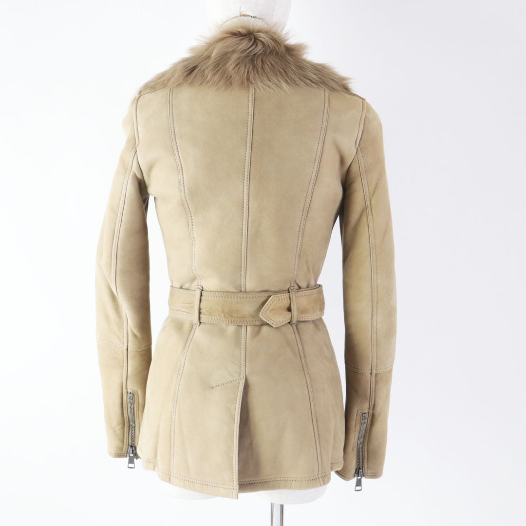 BURBERRY Mouton coat 3765207 Main: Mouton beige Women 38 Used Authentic