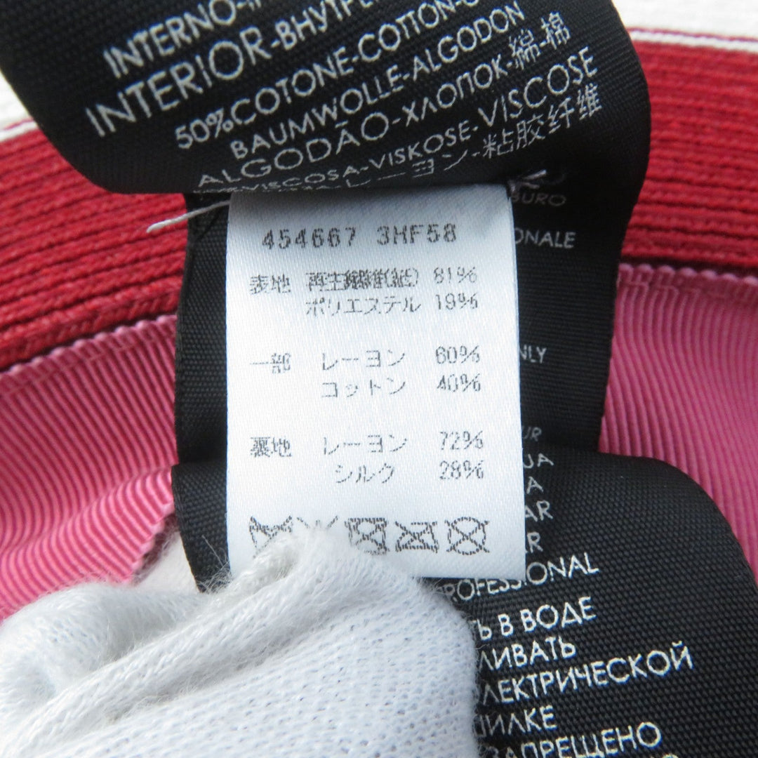 GUCCI hat 454667 Main: 19% polyester, Main: 81% unspecified fibers, Lining: 60% rayon, Lining: 40% cotton Tricolor PAPIER WIDE BRIM HAT Women Used Authentic