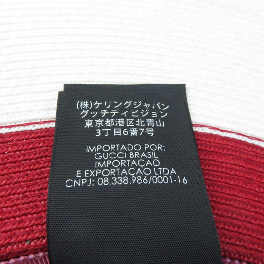 GUCCI hat 454667 Main: 19% polyester, Main: 81% unspecified fibers, Lining: 60% rayon, Lining: 40% cotton Tricolor PAPIER WIDE BRIM HAT Women Used Authentic