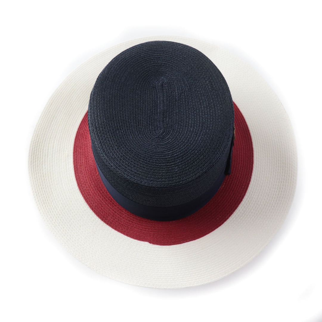 GUCCI hat 454667 Main: 19% polyester, Main: 81% unspecified fibers, Lining: 60% rayon, Lining: 40% cotton Tricolor PAPIER WIDE BRIM HAT Women Used Authentic