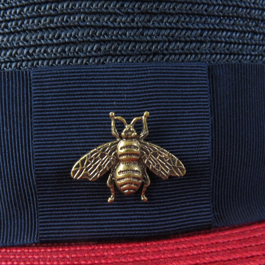 GUCCI hat 454667 Main: 19% polyester, Main: 81% unspecified fibers, Lining: 60% rayon, Lining: 40% cotton Tricolor PAPIER WIDE BRIM HAT Women Used Authentic