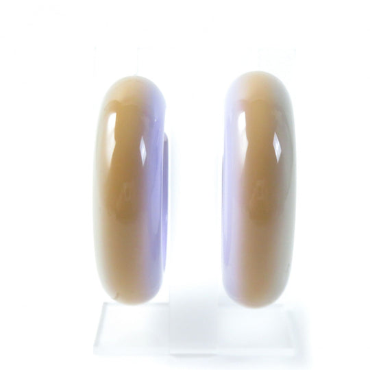 HERMES Pierce Lakkawood Lila Stand Earrings Fusion PM Women Used Authentic