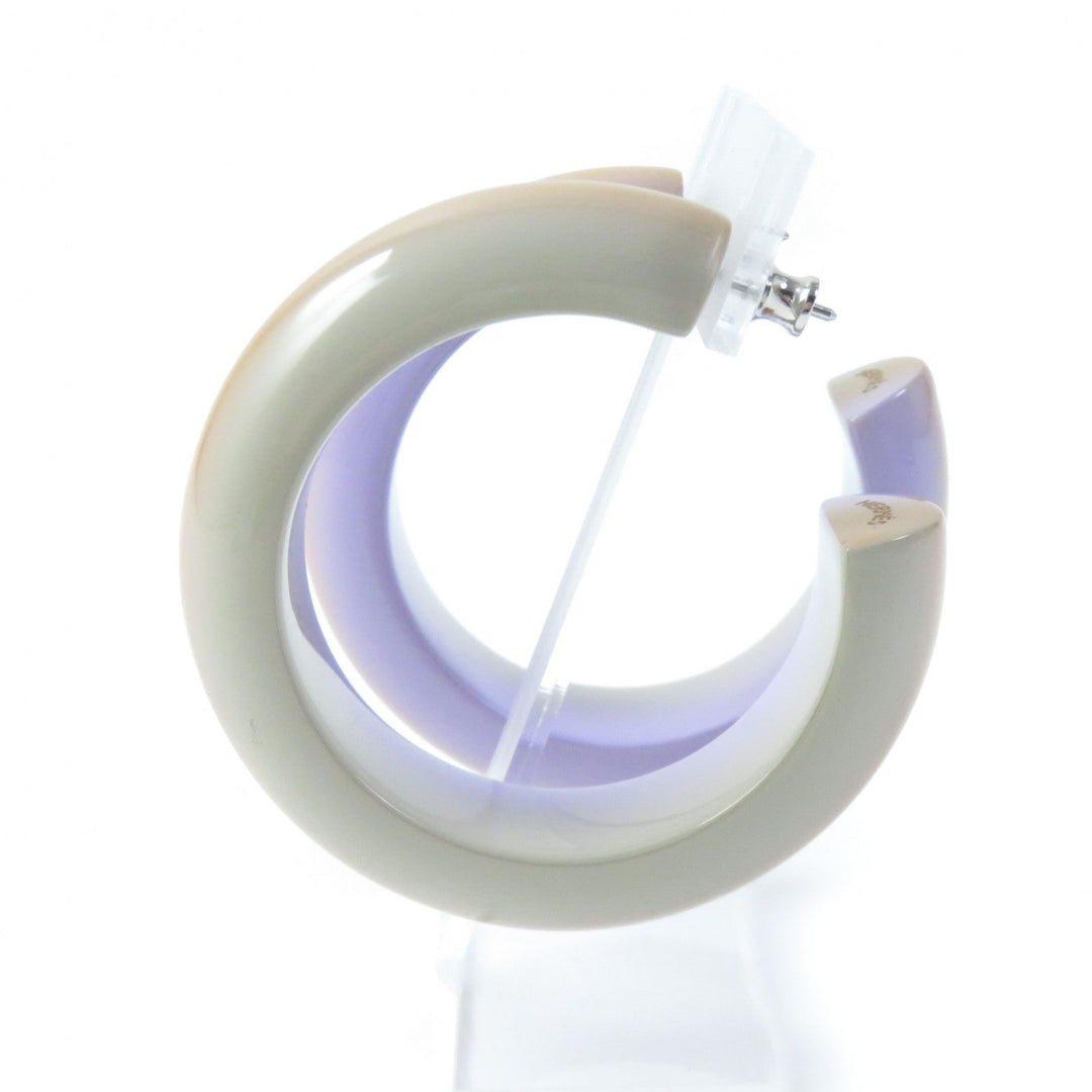 HERMES Pierce Lakkawood Lila Stand Earrings Fusion PM Women Used Authentic