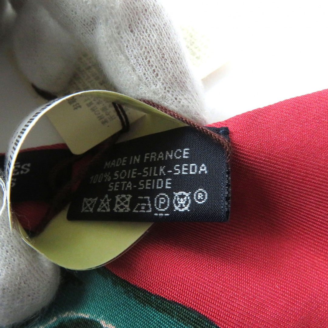 HERMES scarf Main: 100% silk MULTICO/ROUGE PANI LA SHAR PAWNEE Pawny Chief Twill up Women Used Authentic