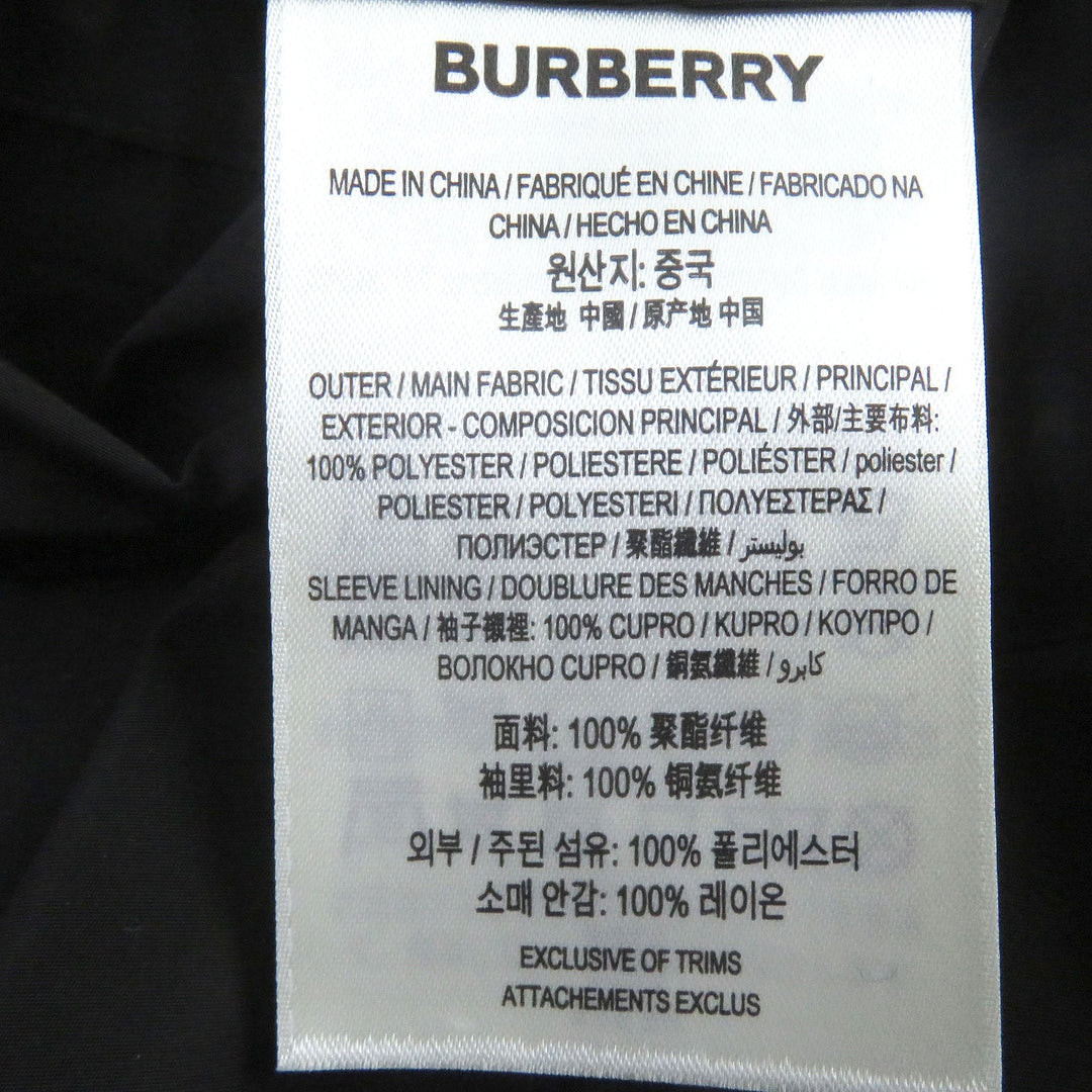 BURBERRY Blouson 8029469 Main: 100% polyester, Sleeve lining: 100% cupra black Women 36 Used Authentic