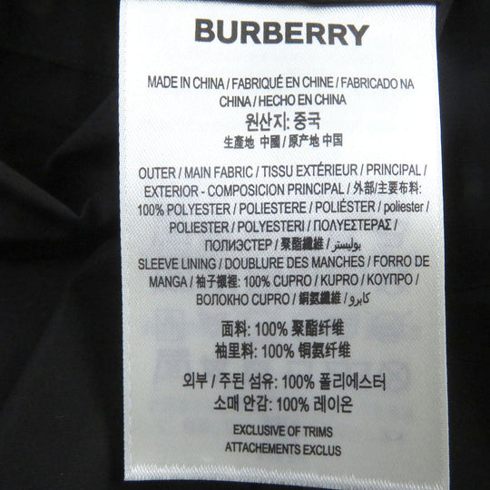BURBERRY Blouson 8029469 Main: 100% polyester, Sleeve lining: 100% cupra black Women 36 Used Authentic