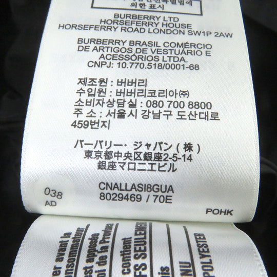 BURBERRY Blouson 8029469 Main: 100% polyester, Sleeve lining: 100% cupra black Women 36 Used Authentic