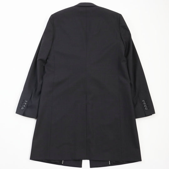 DOLCE&GABBANA Chester coat Outer: 97% wool, Outer: 3% elastane (polyurethane), Lining: 36% viscose (rayon), Lining: 34% acetate, Lining: 30% cupra Dark gray mens 46 Used Authentic