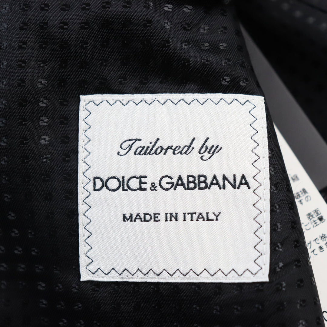 DOLCE&GABBANA Chester coat Outer: 97% wool, Outer: 3% elastane (polyurethane), Lining: 36% viscose (rayon), Lining: 34% acetate, Lining: 30% cupra Dark gray mens 46 Used Authentic