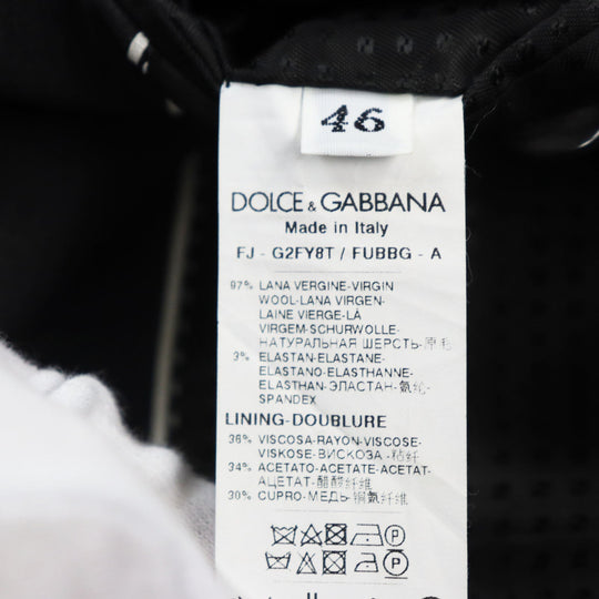 DOLCE&GABBANA Chester coat Outer: 97% wool, Outer: 3% elastane (polyurethane), Lining: 36% viscose (rayon), Lining: 34% acetate, Lining: 30% cupra Dark gray mens 46 Used Authentic