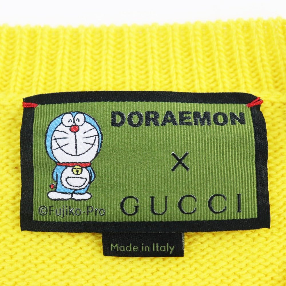 GUCCI knit 655654 XKBVZ Outer: 100% wool, part: 37% cotton, part: 37% rayon, part: 26% polyester yellow Women S Used Authentic