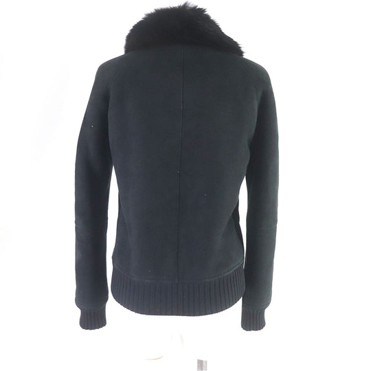 GUCCI Mouton jacket Main: Lamb leather, Fur: Fox, Part: 100% wool black Women 40 Used Authentic