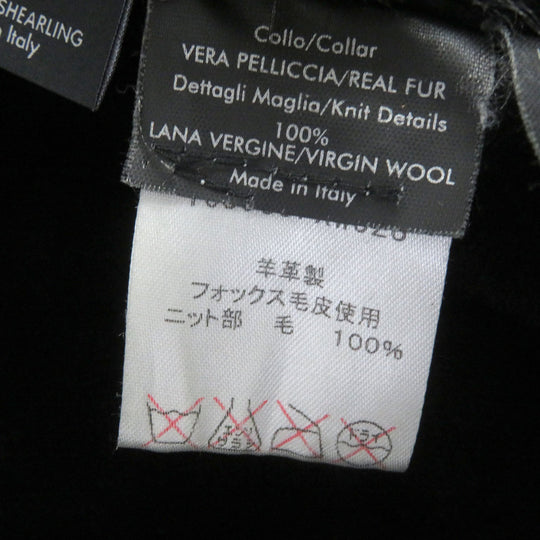 GUCCI Mouton jacket Main: Lamb leather, Fur: Fox, Part: 100% wool black Women 40 Used Authentic