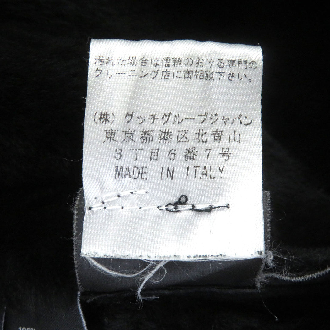 GUCCI Mouton jacket Main: Lamb leather, Fur: Fox, Part: 100% wool black Women 40 Used Authentic