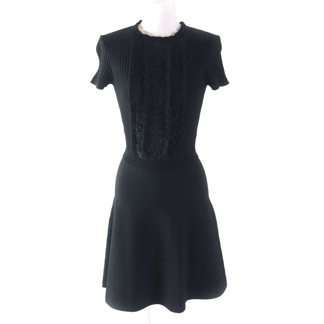 VALENTINO one piece MB3KD050336 Outer material: 83% viscose, Outer material: 17% rayon, Outer material: 71% cotton, Outer material: 21% rayon, Outer material: 8% nylon black Women S Used Authentic