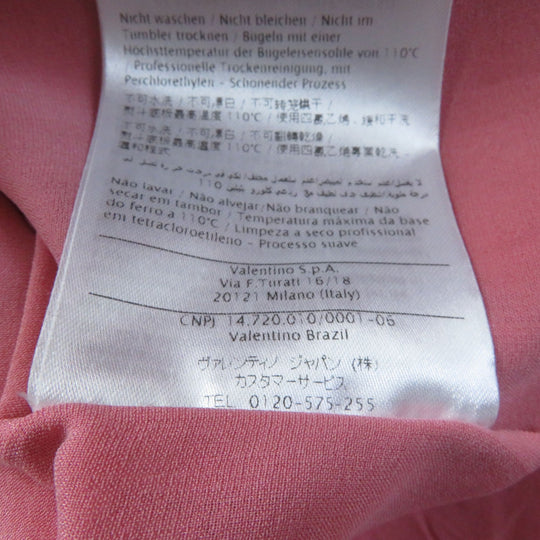 VALENTINO one piece PB3VAGZ6360 Outer: 65% wool, Outer: 35% silk, Lining: 91% silk, Lining: 9% polyurethane, Part: 100% nylon, Outer 2: 71% cotton, 21% rayon, 8% nylon pink Women 2 Used Authentic