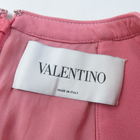 VALENTINO one piece PB3VAGZ6360 Outer: 65% wool, Outer: 35% silk, Lining: 91% silk, Lining: 9% polyurethane, Part: 100% nylon, Outer 2: 71% cotton, 21% rayon, 8% nylon pink Women 2 Used Authentic