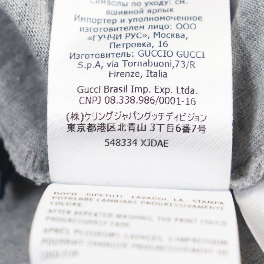 GUCCI Short sleeve T-shirt 548334 XJDAE Main: 100% cotton gray mens XXL Used Authentic