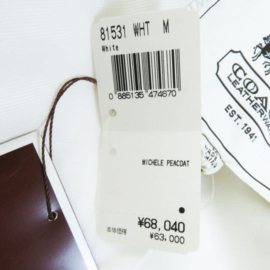 COACH Denim Jacket 81531 Outer: 60% cotton, Outer: 40% linen, Lining: 100% polyester white Women M Used Authentic