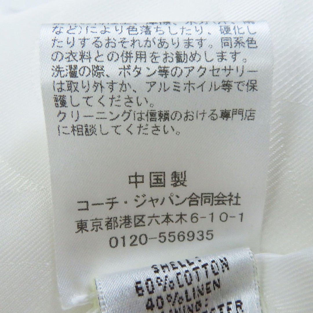 COACH Denim Jacket 81531 Outer: 60% cotton, Outer: 40% linen, Lining: 100% polyester white Women M Used Authentic