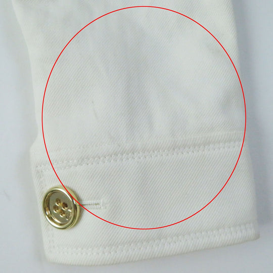 COACH Denim Jacket 81531 Outer: 60% cotton, Outer: 40% linen, Lining: 100% polyester white Women M Used Authentic