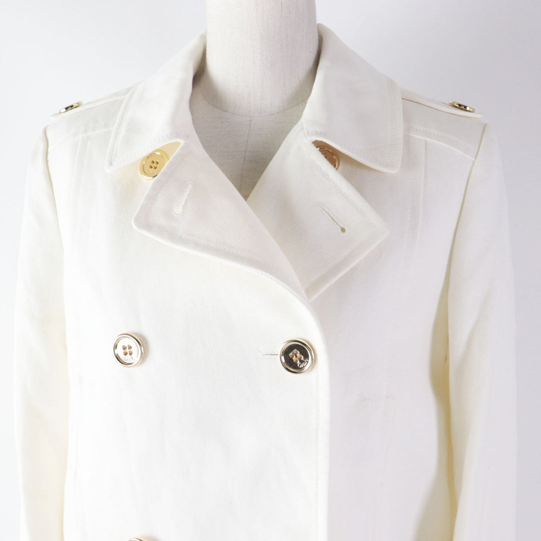 COACH Denim Jacket 81531 Outer: 60% cotton, Outer: 40% linen, Lining: 100% polyester white Women M Used Authentic