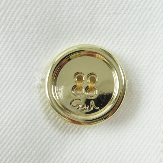 COACH Denim Jacket 81531 Outer: 60% cotton, Outer: 40% linen, Lining: 100% polyester white Women M Used Authentic