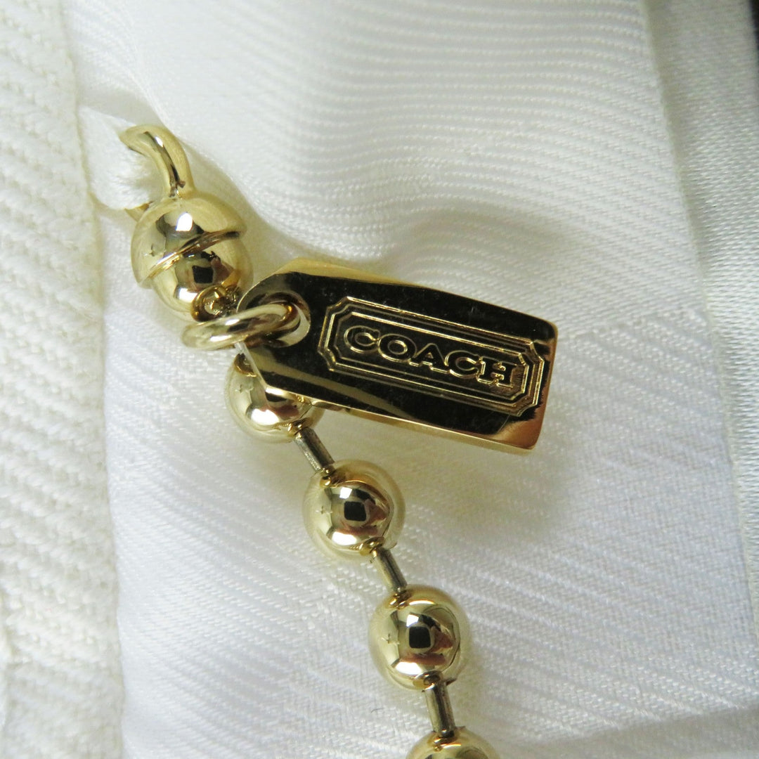 COACH Denim Jacket 81531 Outer: 60% cotton, Outer: 40% linen, Lining: 100% polyester white Women M Used Authentic