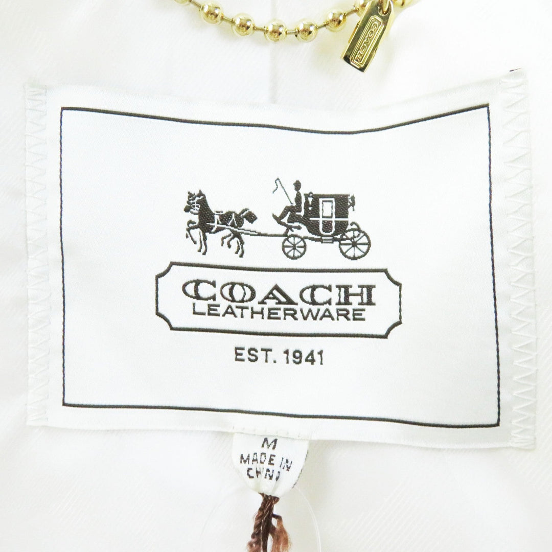 COACH Denim Jacket 81531 Outer: 60% cotton, Outer: 40% linen, Lining: 100% polyester white Women M Used Authentic