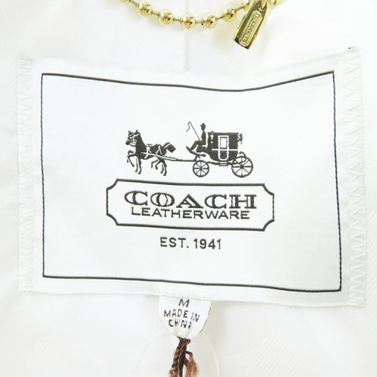 COACH Denim Jacket 81531 Outer: 60% cotton, Outer: 40% linen, Lining: 100% polyester white Women M Used Authentic