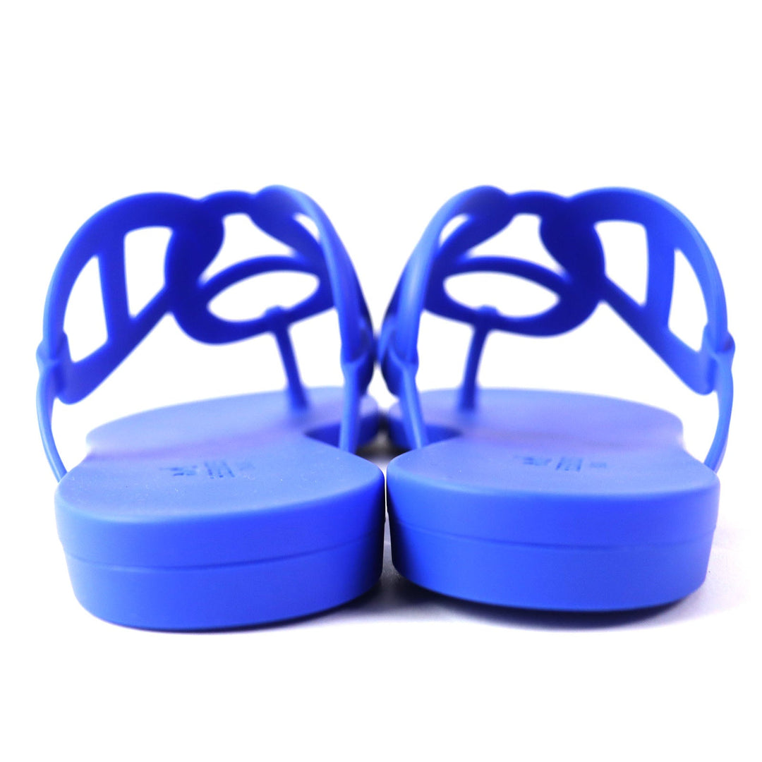 HERMES Sandals 221001Z Main: Rubber blue Egerie Women 36 Used Authentic