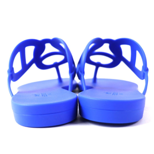 HERMES Sandals 221001Z Main: Rubber blue Egerie Women 36 Used Authentic