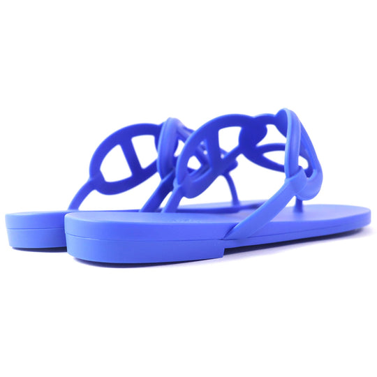 HERMES Sandals 221001Z Main: Rubber blue Egerie Women 36 Used Authentic
