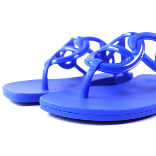 HERMES Sandals 221001Z Main: Rubber blue Egerie Women 36 Used Authentic