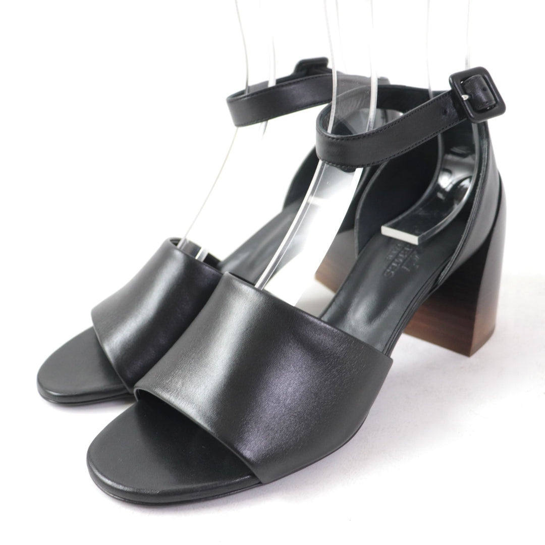 HERMES Sandals 201031Z Main: Leather black Women 36 Used Authentic