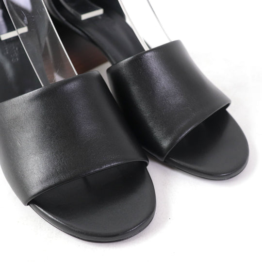 HERMES Sandals 201031Z Main: Leather black Women 36 Used Authentic