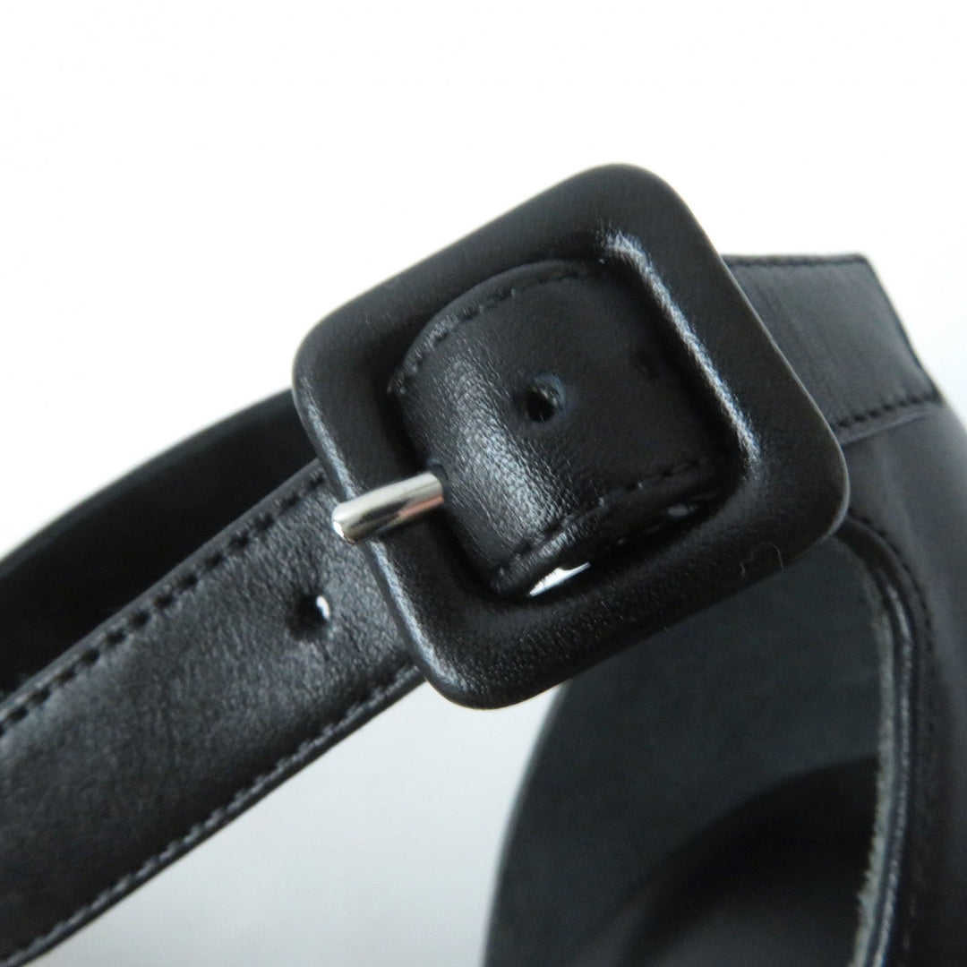 HERMES Sandals 201031Z Main: Leather black Women 36 Used Authentic
