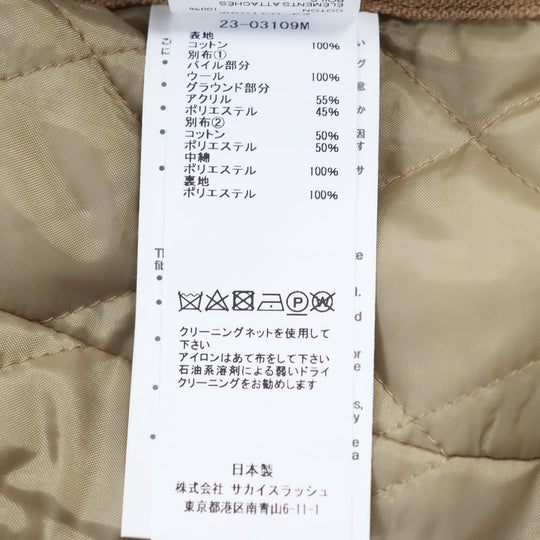 Sacai coat 23-03109 M Outer: 100% cotton, pile: 100% wool, ground: 55% acrylic, 45% polyester, padding: 100% polyester, lining: 100% polyester khaki Canvas Parka Siberian Canvas Hoodie Siberian Coat mens 1 Used Authentic