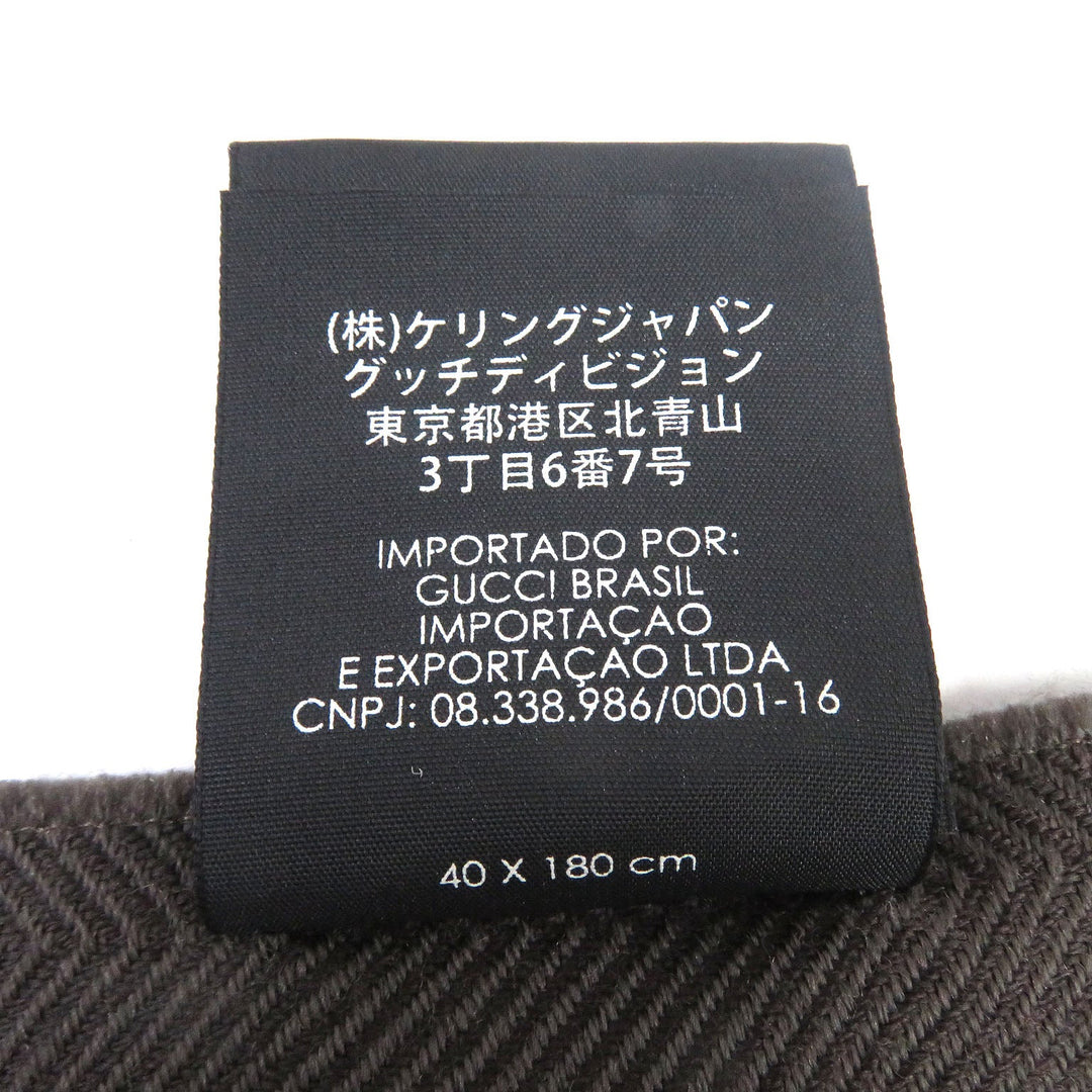 GUCCI Scarf Main: 100% wool Brown mens Used Authentic