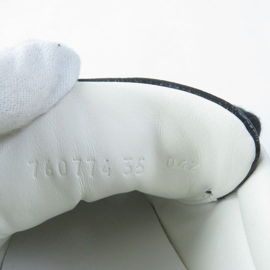 GUCCI Low cut sneakers 760774 Main: Leather black Ace Web stripe women's sneakers Women 35 Used Authentic