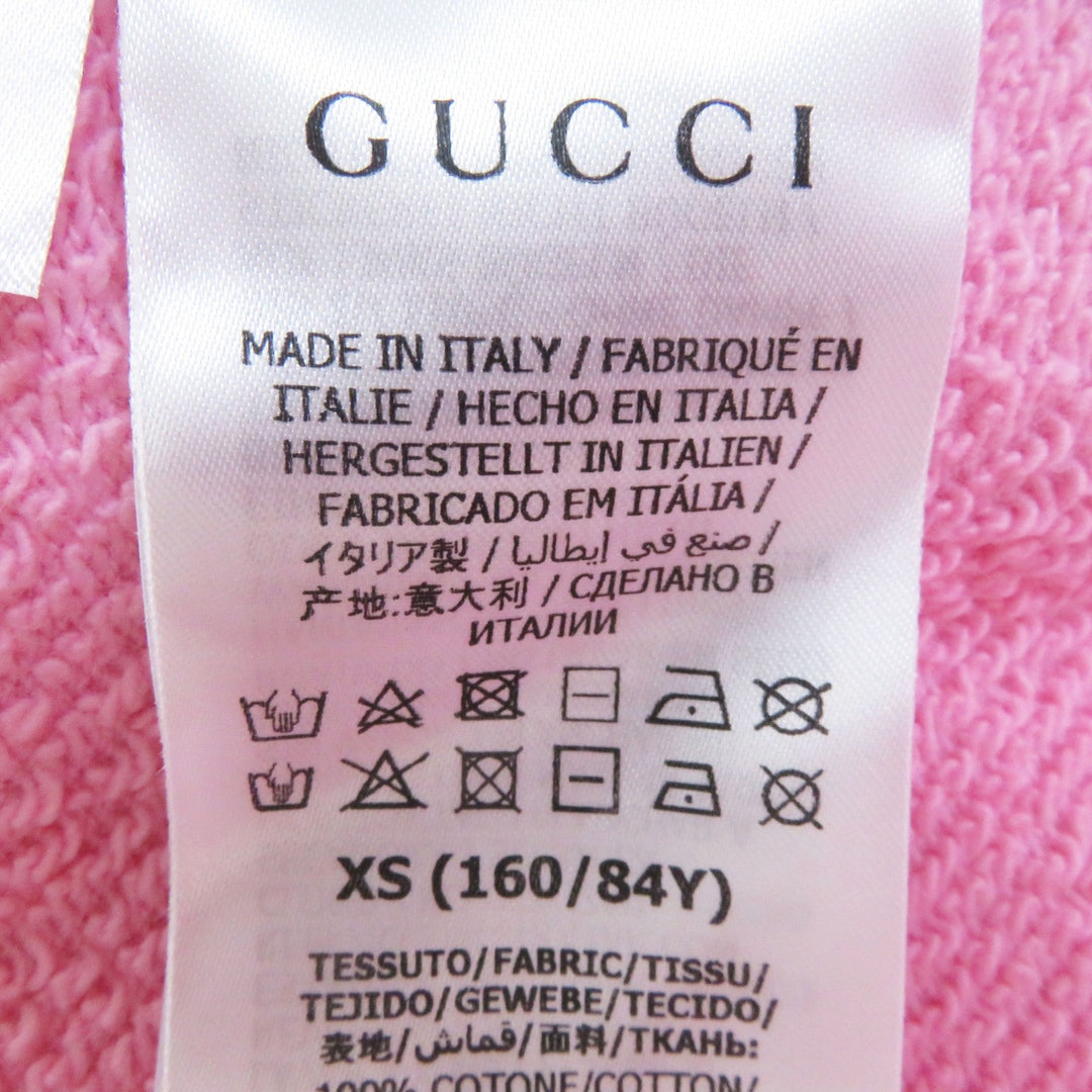 GUCCI Hoodie 615061 Outer: 100% cotton, Part: 100% polyester pink Women XS Used Authentic