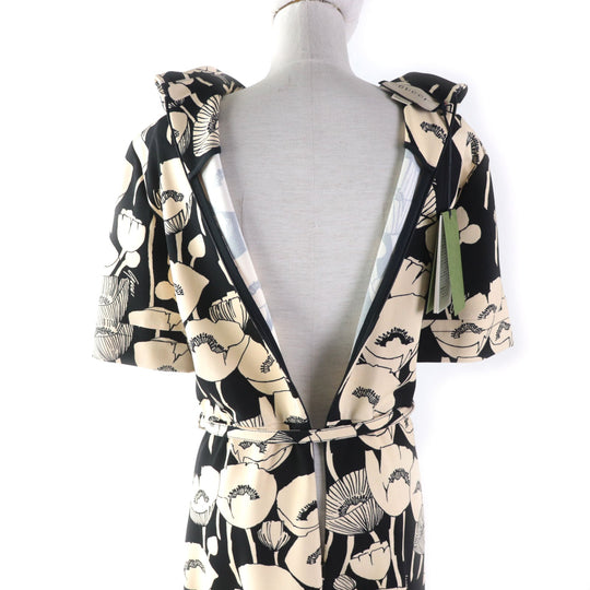 GUCCI one piece 653181 Main: 93% rayon, Main: 7% polyurethane Black beige Women M Used Authentic