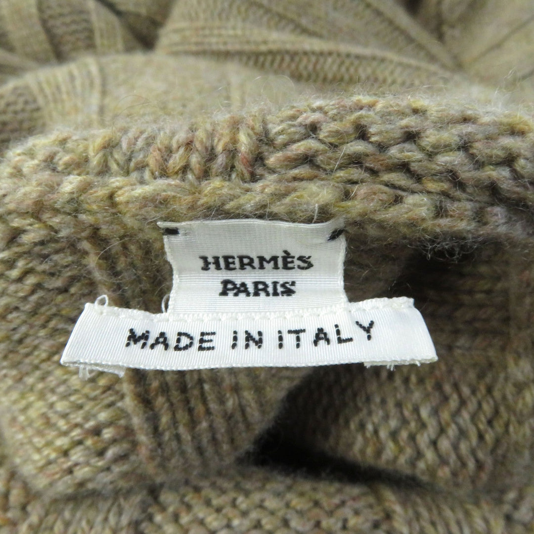 HERMES one piece Main: 100% cashmere Brown Women 34 Used Authentic